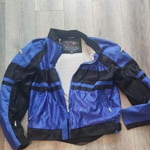 Teknic Blue and Black Men's Motorcycle Jacket